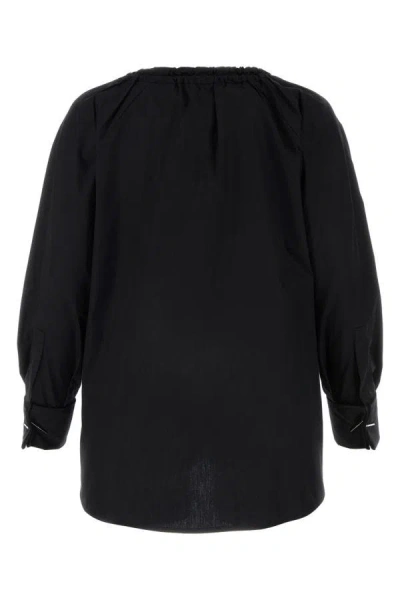 Shop Max Mara Woman Black Cotton Ario Blouse