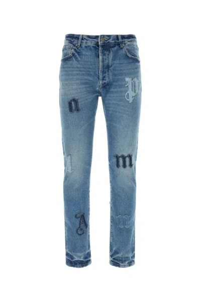 Shop Palm Angels Man Jeans In Multicolor