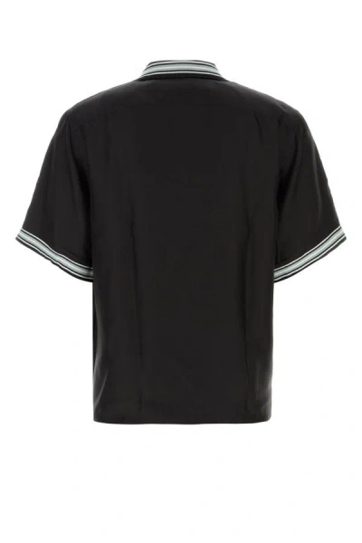 Shop Prada Man Black Twill Shirt