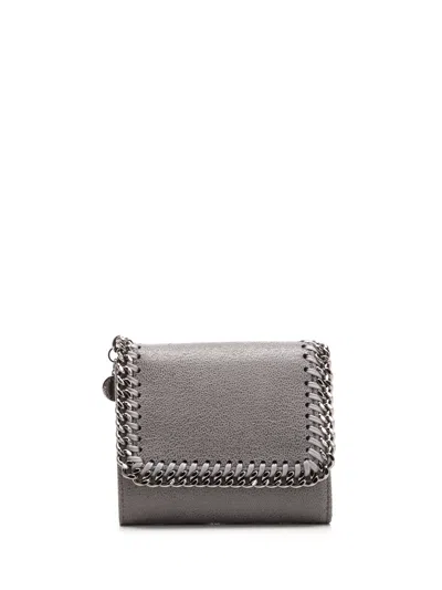 Shop Stella Mccartney Falabella Small Wallet In Light Grey