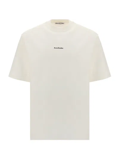 Shop Acne Studios Regular Logo Print T-shirt In Optic White