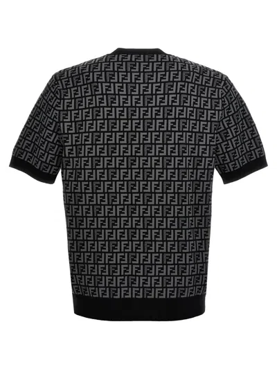 Shop Fendi 'ff' Sweater In Black