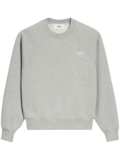 Shop Ami Alexandre Mattiussi Ami Paris Sweatshirt Ami Am Clothing In Grey