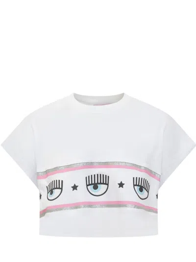 Shop Chiara Ferragni Maxi Logo T-shirt In White