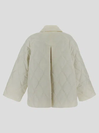 Shop Ganni Jackets In Egret