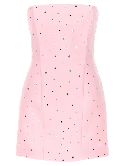 Shop Giuseppe Di Morabito All Over Crystal Dress In Pink