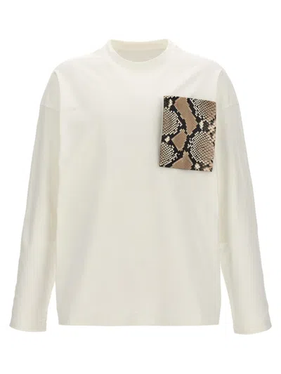 Shop Jil Sander 'phyton Pocket' T-shirt In White