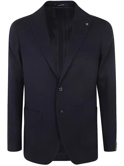 Tagliatore Single-breasted Wool Blazer In Blue