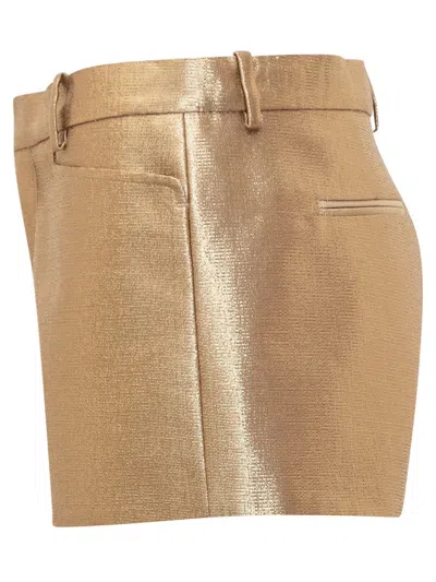 Shop Tom Ford Short Pants In Gold