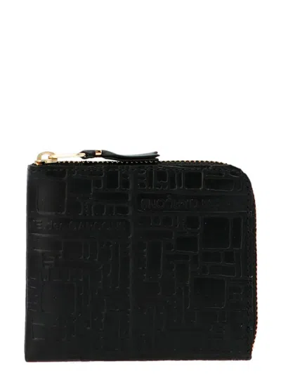 Shop Comme Des Garçons Embossed Logotype Wallets, Card Holders In Black