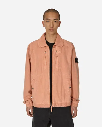 Shop Stone Island Closed Loop Project Panama Tinto Terra Jacket Rust In Pink