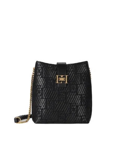 Shop Elisabetta Franchi Shoulder Bag In Black