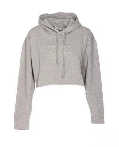 Shop Ganni Sweaters In Grey