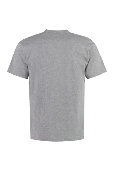 Shop Acne Studios Cotton Crew-neck T-shirt In Grey