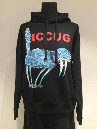 Shop Gucci Freya Hartas Iccug Animal Print Sweatshirt In Black