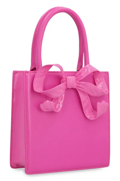 Shop Self-portrait Bow Tote Bag In Pink