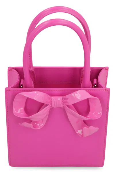 Shop Self-portrait Bow Tote Bag In Pink