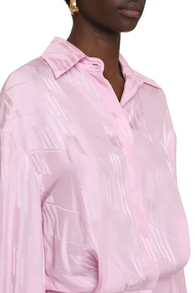 Shop Attico The  Charla Shirtdress In Pink