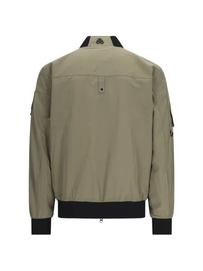 Moose Knuckles Courville Bomber Jacket In Green