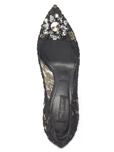 Shop Dolce & Gabbana 'bellucci' Lace Pumps In Black