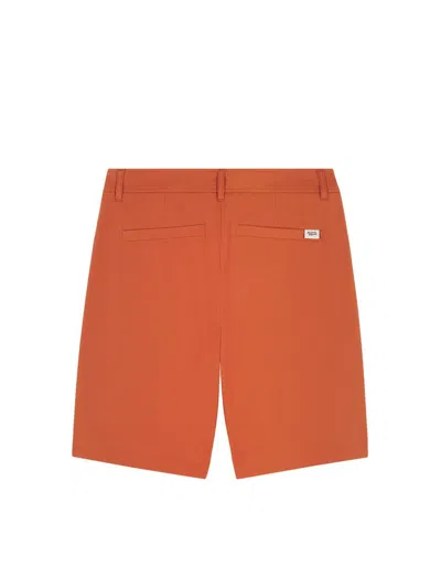 Shop Maison Kitsuné Bermuda Shorts In Orange