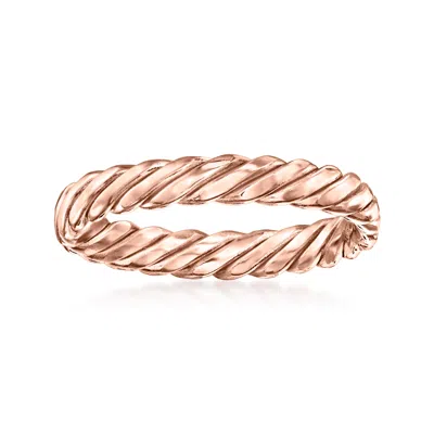 Rs Pure By Ross-simons 14kt Rose Gold Twisted Ring In Pink