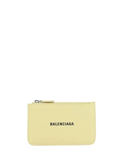 Shop Balenciaga Wallets In Butteryellow/lblk