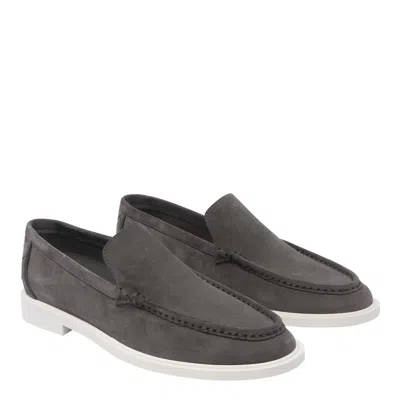 Shop Bottega Veneta Flat Shoes In Grey