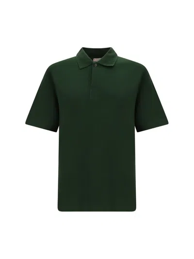 Shop Burberry Polo Shirts In Ivy