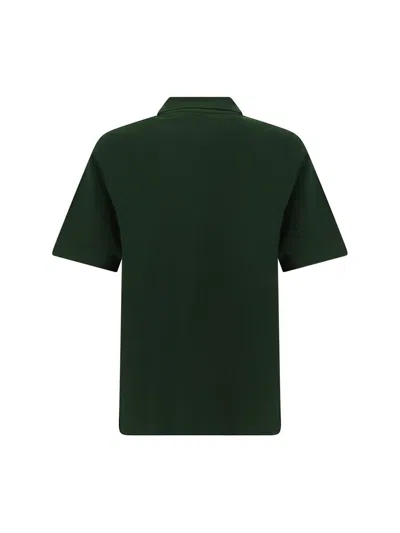 Shop Burberry Polo Shirts In Ivy