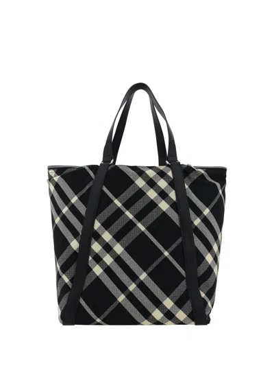 Shop Burberry Shoulder Bags In Black/calico