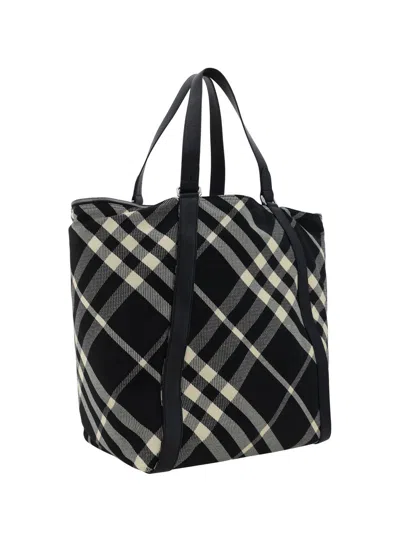 Shop Burberry Shoulder Bags In Black/calico