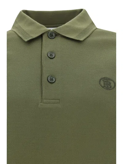 Shop Burberry T-shirts In Olive
