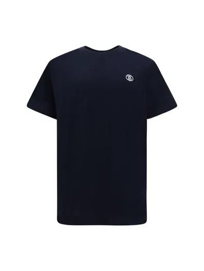 Shop Burberry T-shirts In Coal Blue