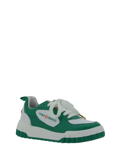 Shop Casablanca Sneakers In Green/white
