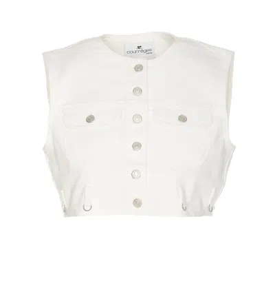 Shop Courrèges Courreges Jackets In White