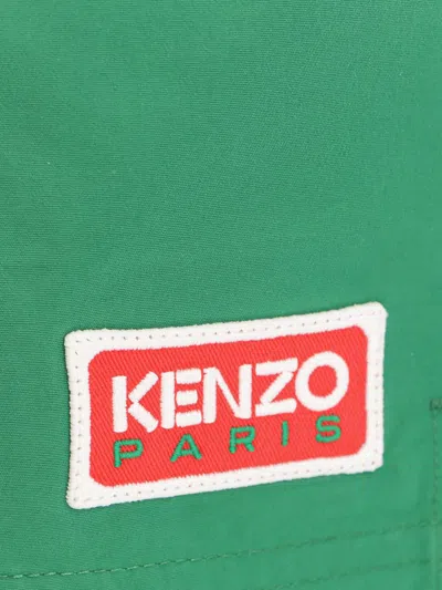 Shop Kenzo Swim Trunks In Green