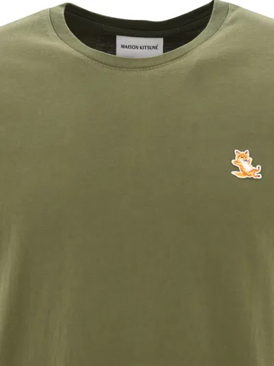 Shop Maison Kitsuné "chillax Fox" T-shirt In Green