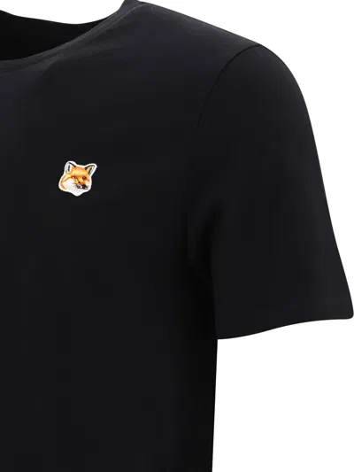 Shop Maison Kitsuné "fox Head" T-shirt In Black