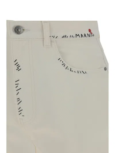 Shop Marni Pants In Lily White