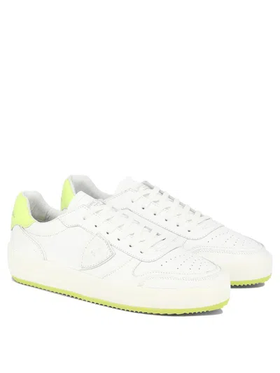Shop Philippe Model Nice Low Man Sneakers Shoes In White