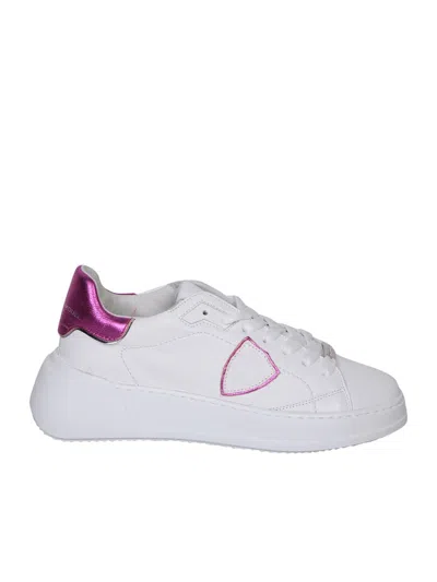 Shop Philippe Model "tres Temple" Sneakers In White