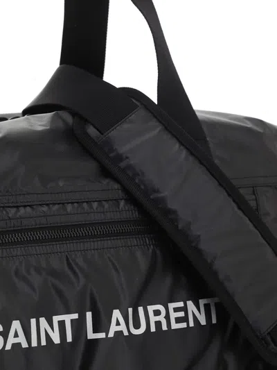 Shop Saint Laurent Shoulder Bags In Nero/argento