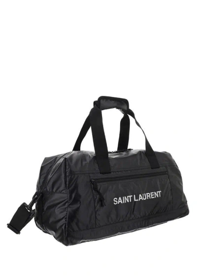 Shop Saint Laurent Shoulder Bags In Nero/argento
