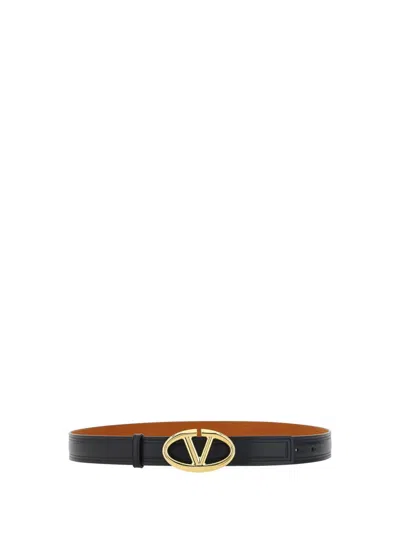Shop Valentino Garavani Belts E Braces In Nero/naturale Tan