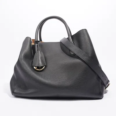 Shop Dior Open Bar Tote Leather One Size In Black
