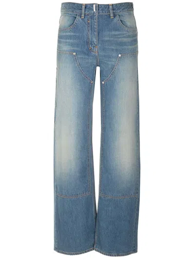 Shop Givenchy Full Length Jeans In Blue