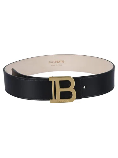 Shop Balmain B Buckled Belt In Noir