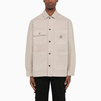 Shop Carhartt Wip | Beige Cotton Garrison Jacket In Green