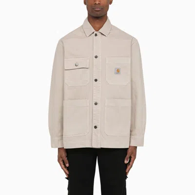 Shop Carhartt Wip Beige Cotton Garrison Jacket In Green